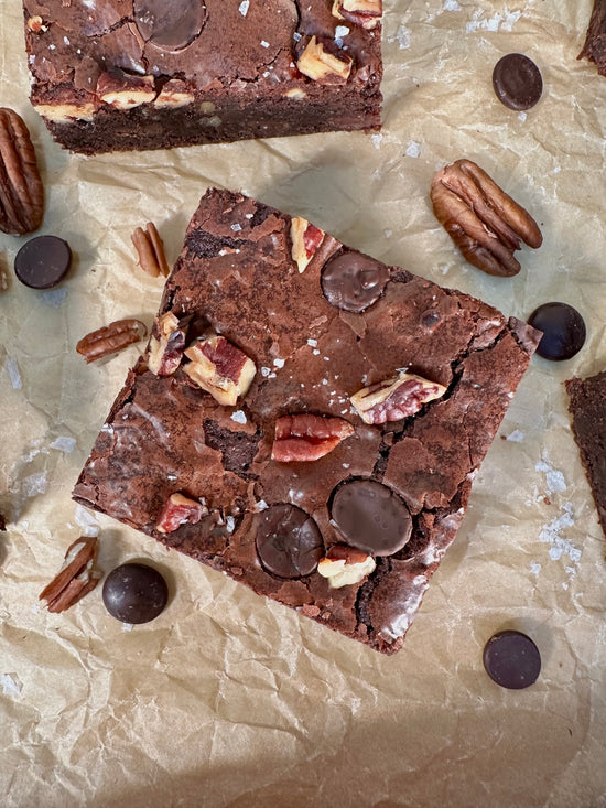 Dark Chocolate & Toasted Pecan Brownie